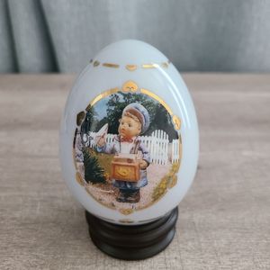 M.J Hummel Porcelain Egg Collection "The Postman"